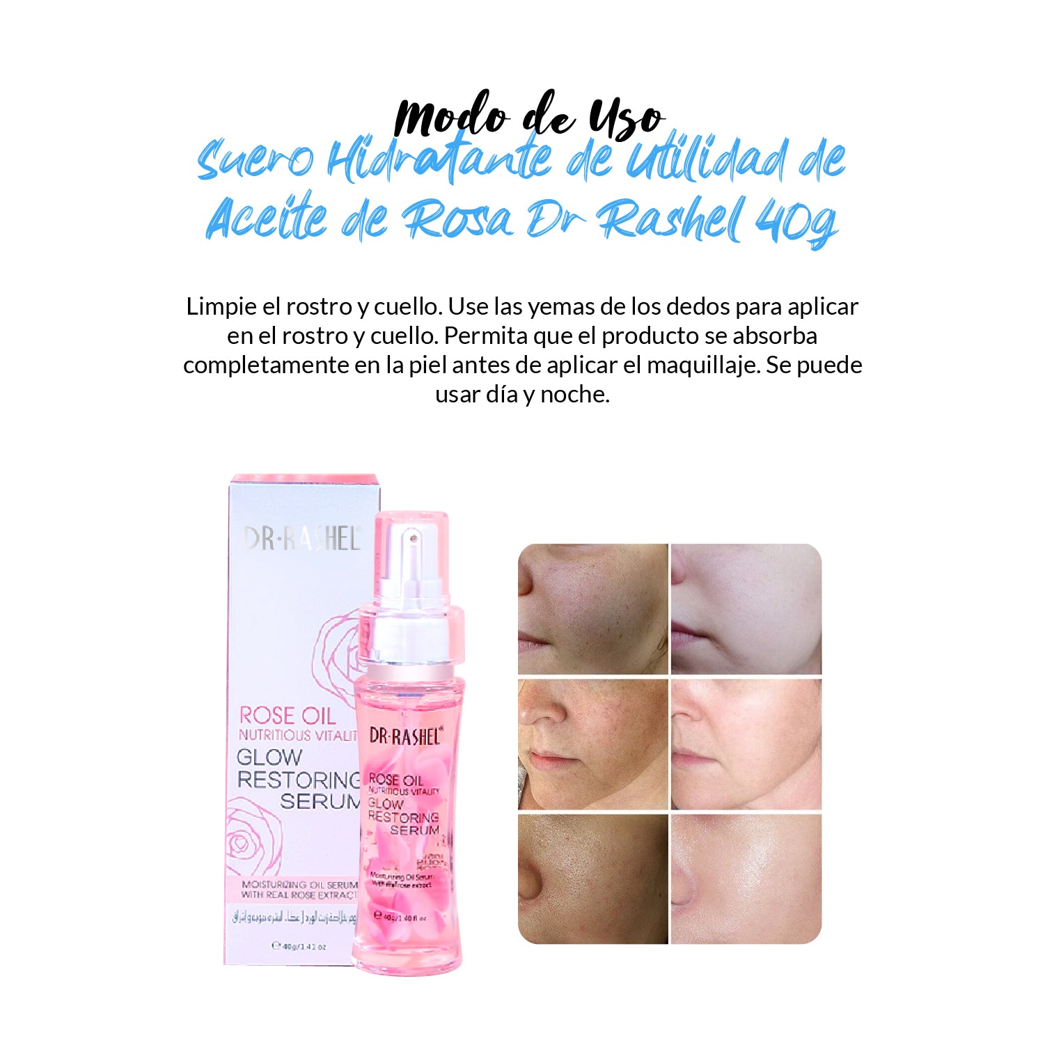 Dr. Rashel Suero de Aceite de Rosa – Hidratante – 40g