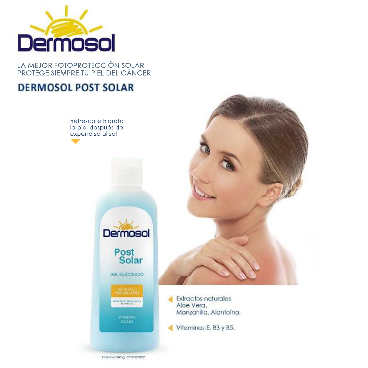 Dermosol Gel Siliconado Post Solar – Hidratación – 240g