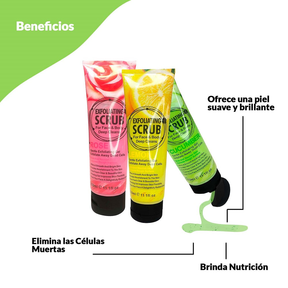 FRUIT OF THE WOKALI – EXFOLIANTE CORPORAL Y FACIAL – GEL EXFOLIANTE DE PEPINO – 320ML