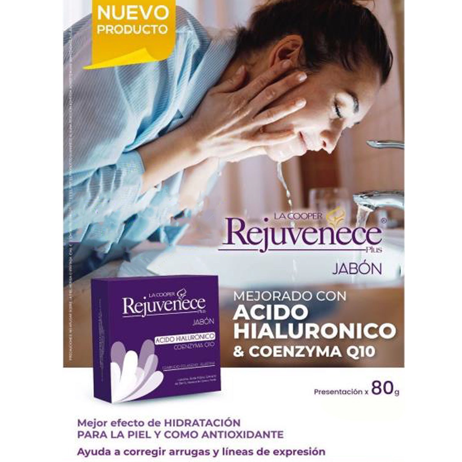 Jabón Rejuvenece con Acido Hialuronico & Coenzima Q10