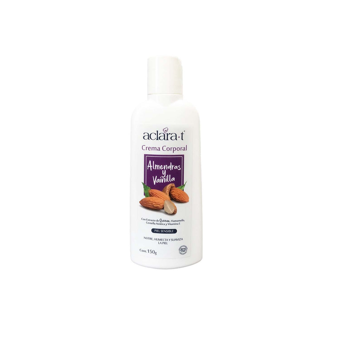 Aclara-T Crema Corporal Hidratante – Almendras & Vainilla 150g