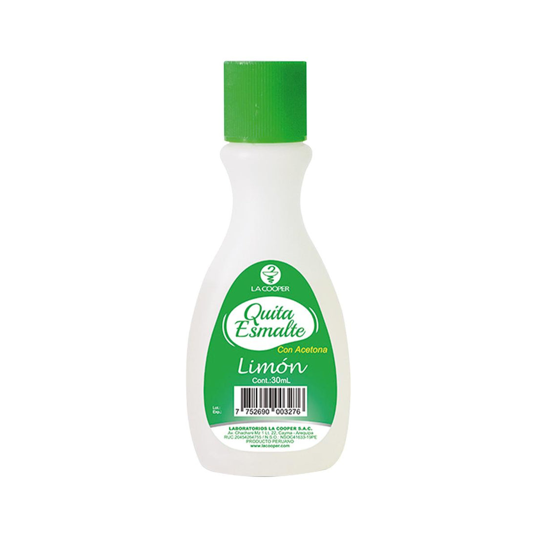 Quita Esmalte con Acetona Limón 30ml - La Cooper