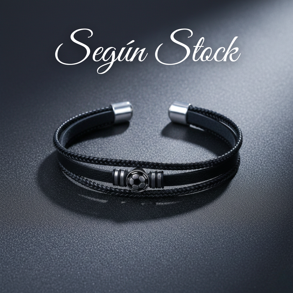 Pulseras De Acero Versión Balón Con Cuero Importados