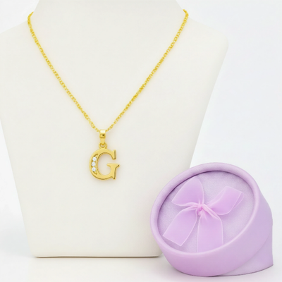 Collar Doble Baño en Oro Letra G – XUPING