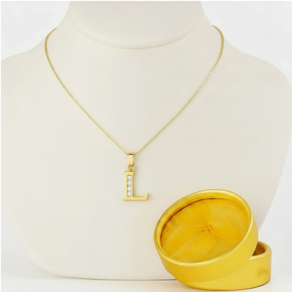 Collar Doble Baño en Oro Letra L – XUPING
