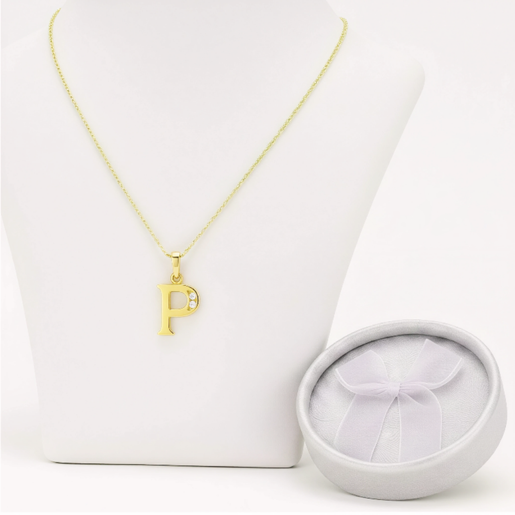 Collar Doble Baño en Oro Letra P – XUPING