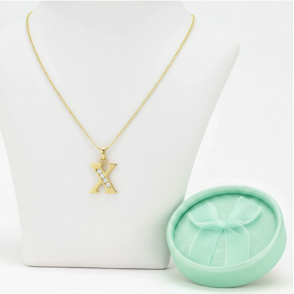 Collar Doble Baño en Oro Letra X – XUPING