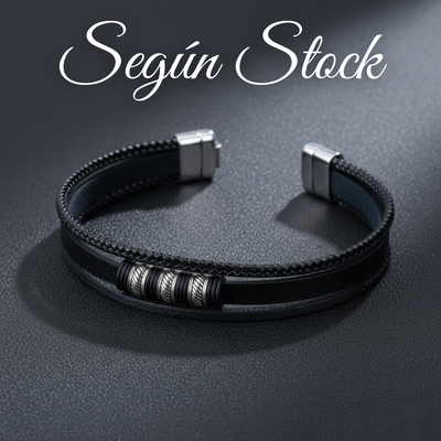 Pulseras De Acero Versión rodaje Con Cuero Importados