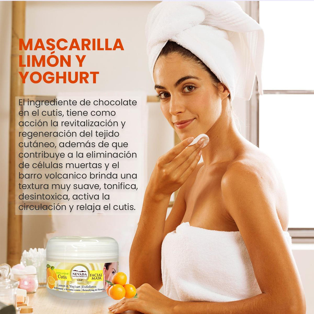 Mascarilla aclarador facial Limon y Yogurt 100g - Nevada