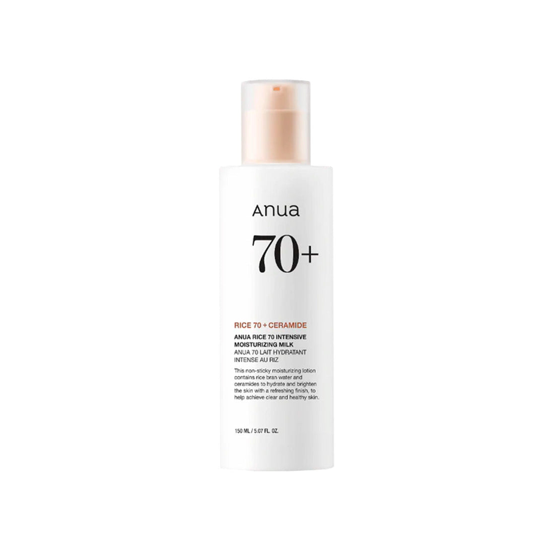 ANUA Emulsión Hidratante con Arroz – Rice 70 Intensive Moisturizing Milk 150ML