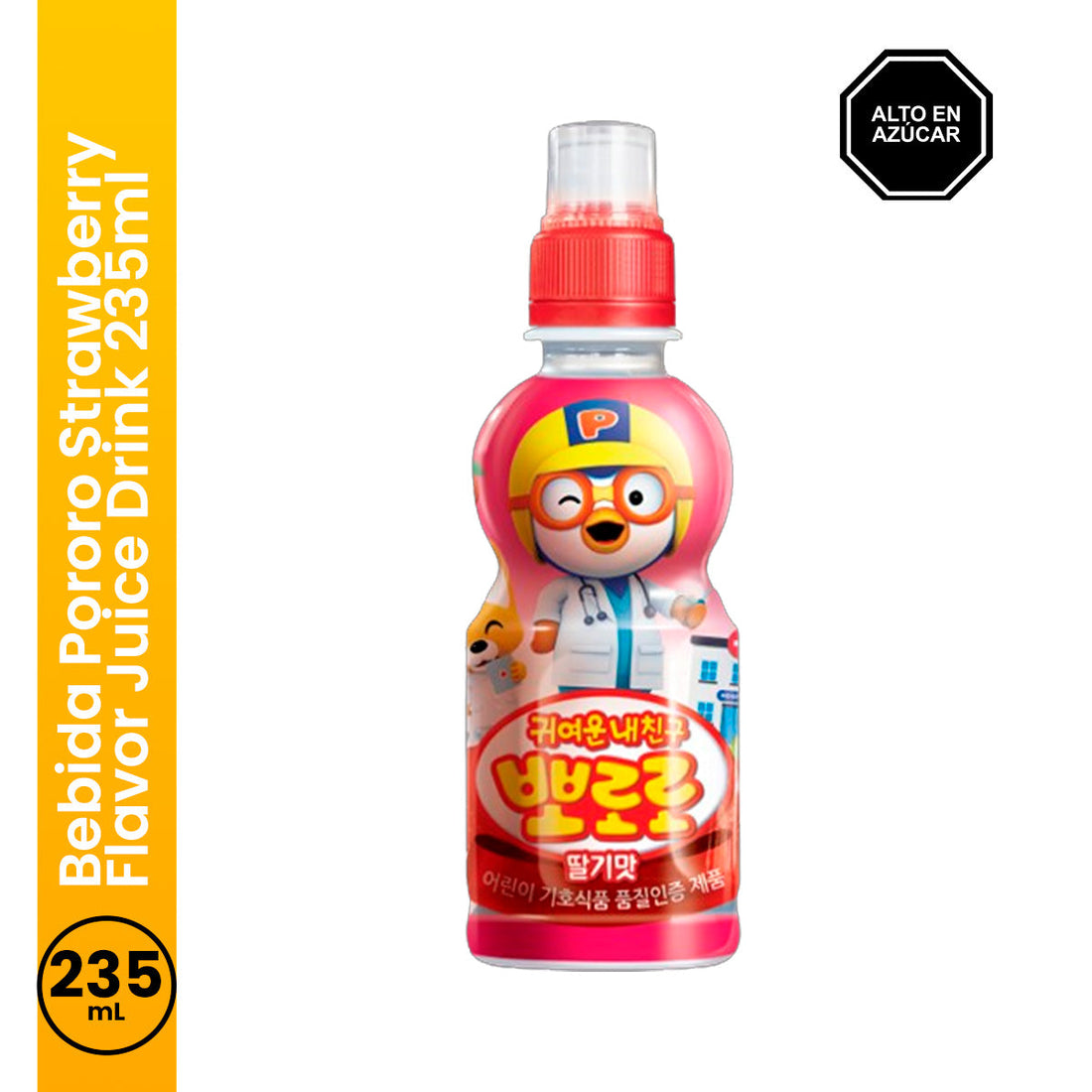 Bebida Pororo Strawberry Flavor Juice Drink 235ml Paldo