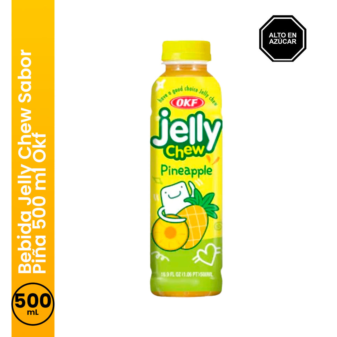 Bebida Jelly Chew Sabor Piña 500 ml Okf