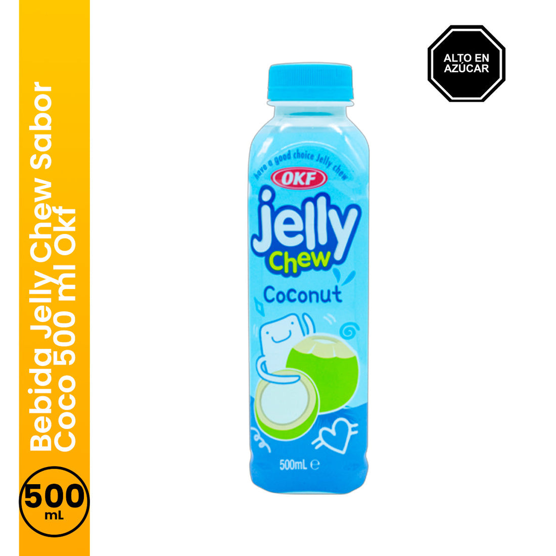 Bebida Jelly Chew Sabor Coco 500 ml Okf