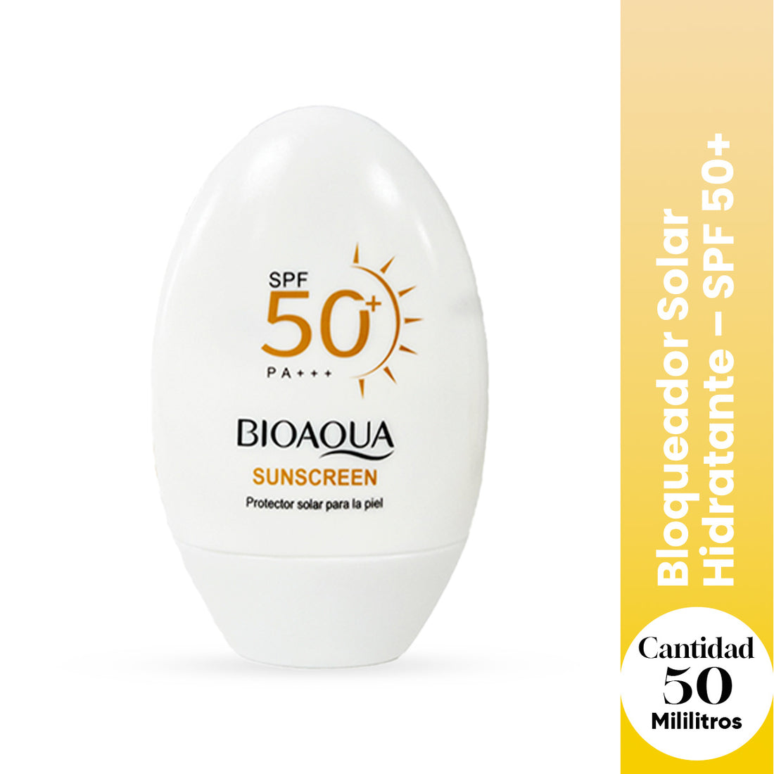 Bioaqua Bloqueador Solar Hidratante – SPF 50+ 50g