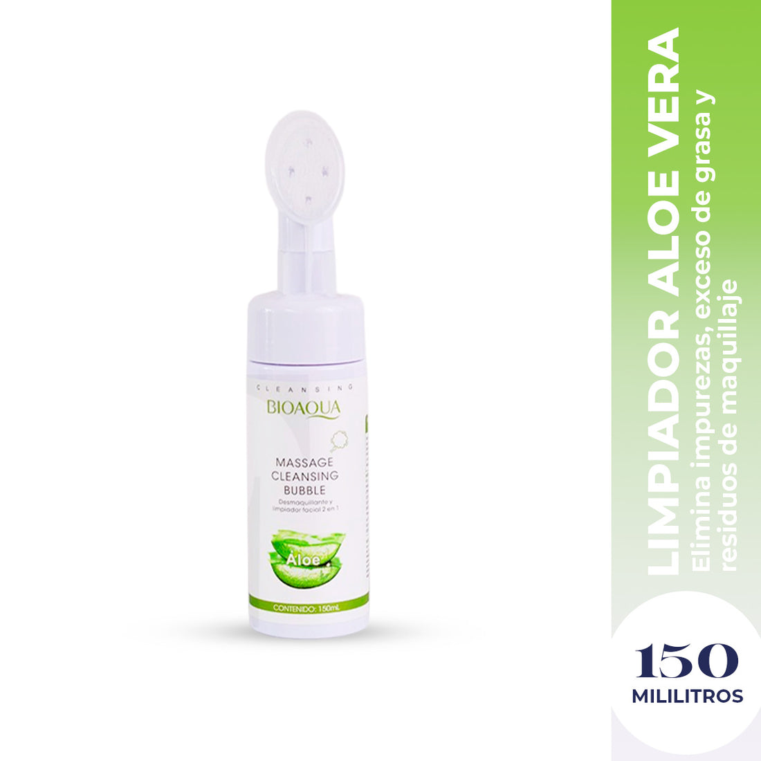 LIQUIDACIÓN! Espuma Limpiadora Facial Aloe 2 En 1 Desmaquillante 150gr - Bioaqua