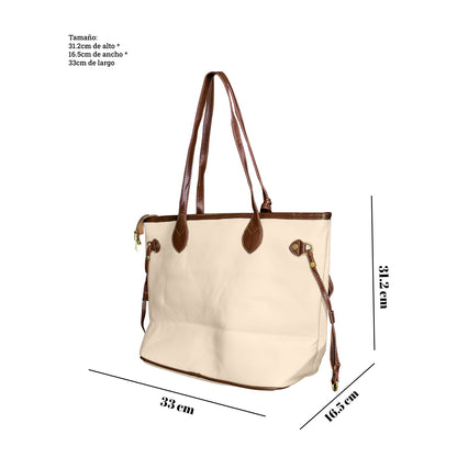 Bolso Grande de mano y de hombro para Dama Beige