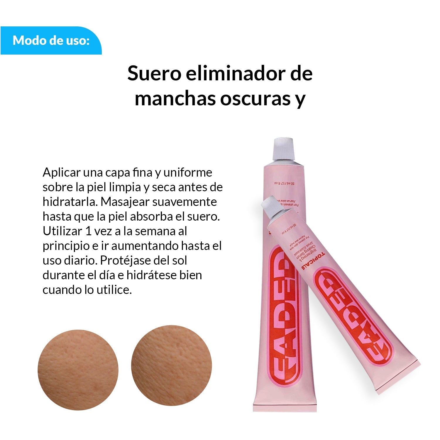 Suero eliminador de manchas oscuras y decoloración - Topicals