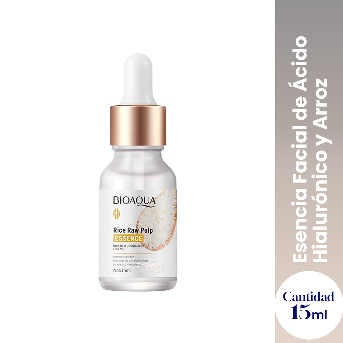 ¡LIQUIDACIÓN! Serum Facial Arroz Rice Raw Pulp Essence Bioaqua 15ml Antiarrugas