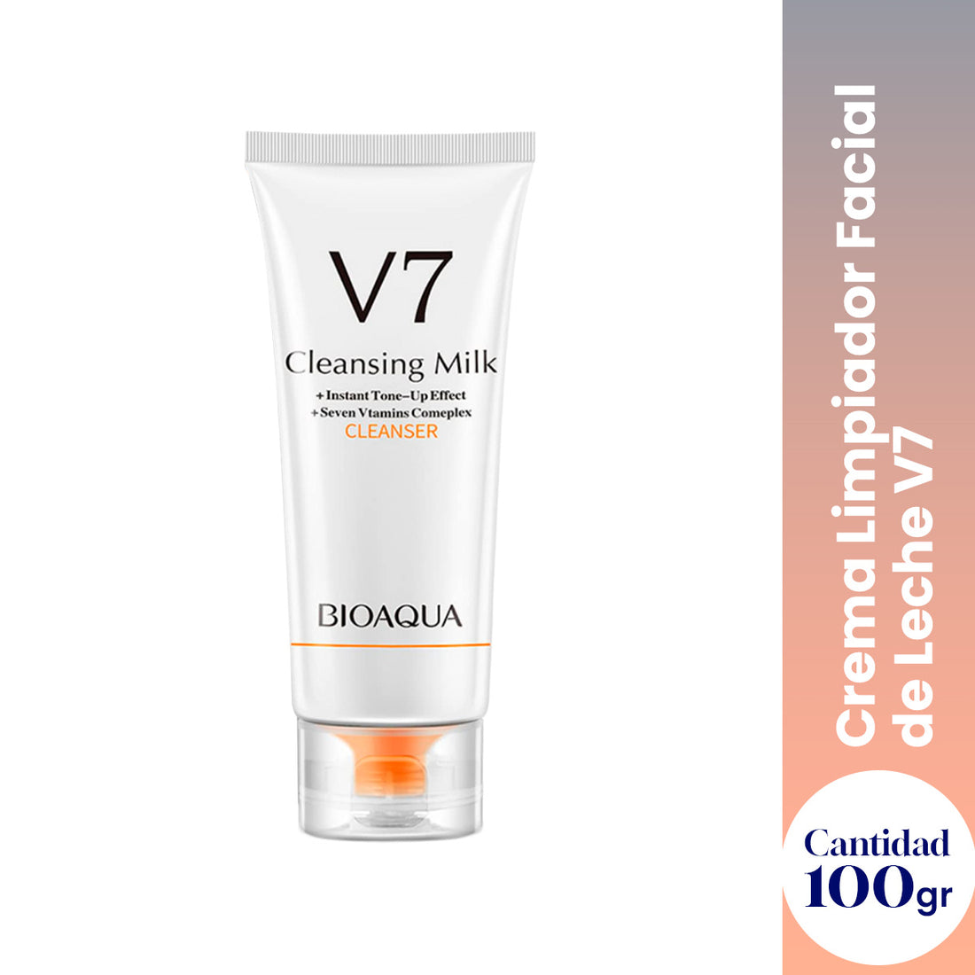 ¡liquidación! BIOAQUA Limpiador Facial V7 – Leche Hidratante – 100g