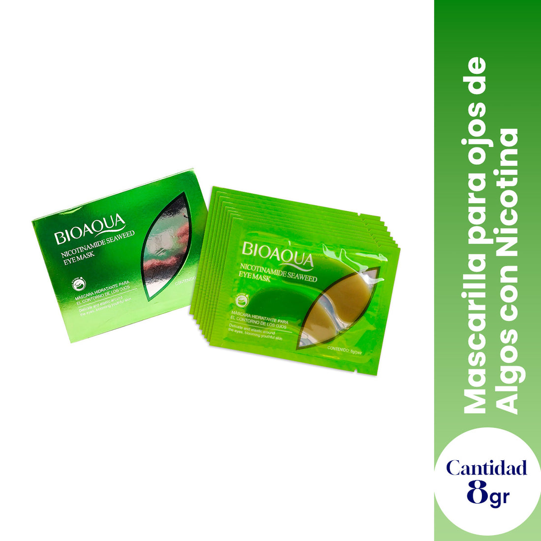 ¡liquidación! MASCARILLA DE OJOS DE ALGAS CON NICOTINA 8g/Pcs - BIOAQUA