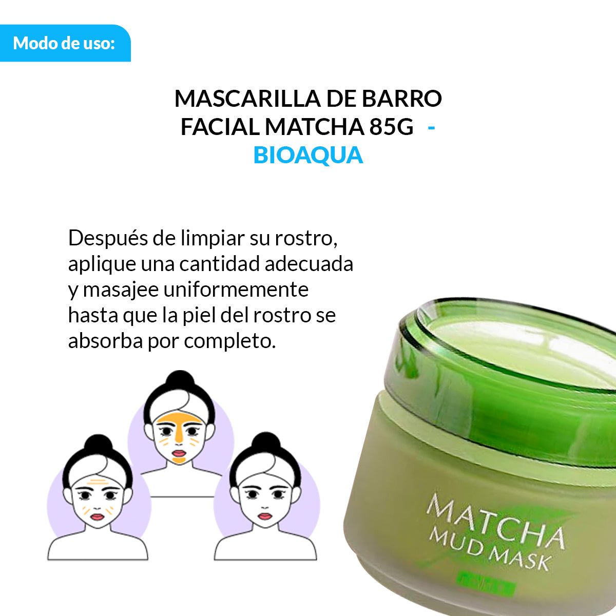 Mascarilla De Barro Facial Matcha 85 G - Laikou