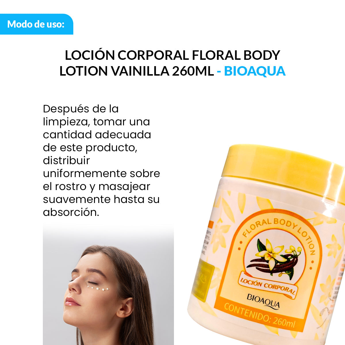 Loción Corporal Floral Body Lotion Vainilla 260Ml - Bioaqua