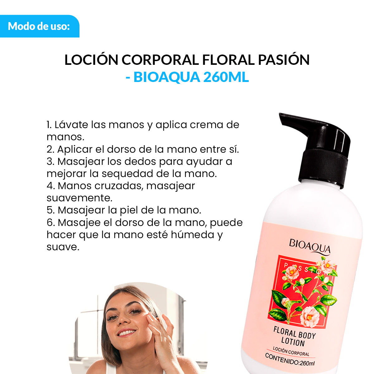 Loción Corporal Floral Pasion 260Ml - Bioaqua