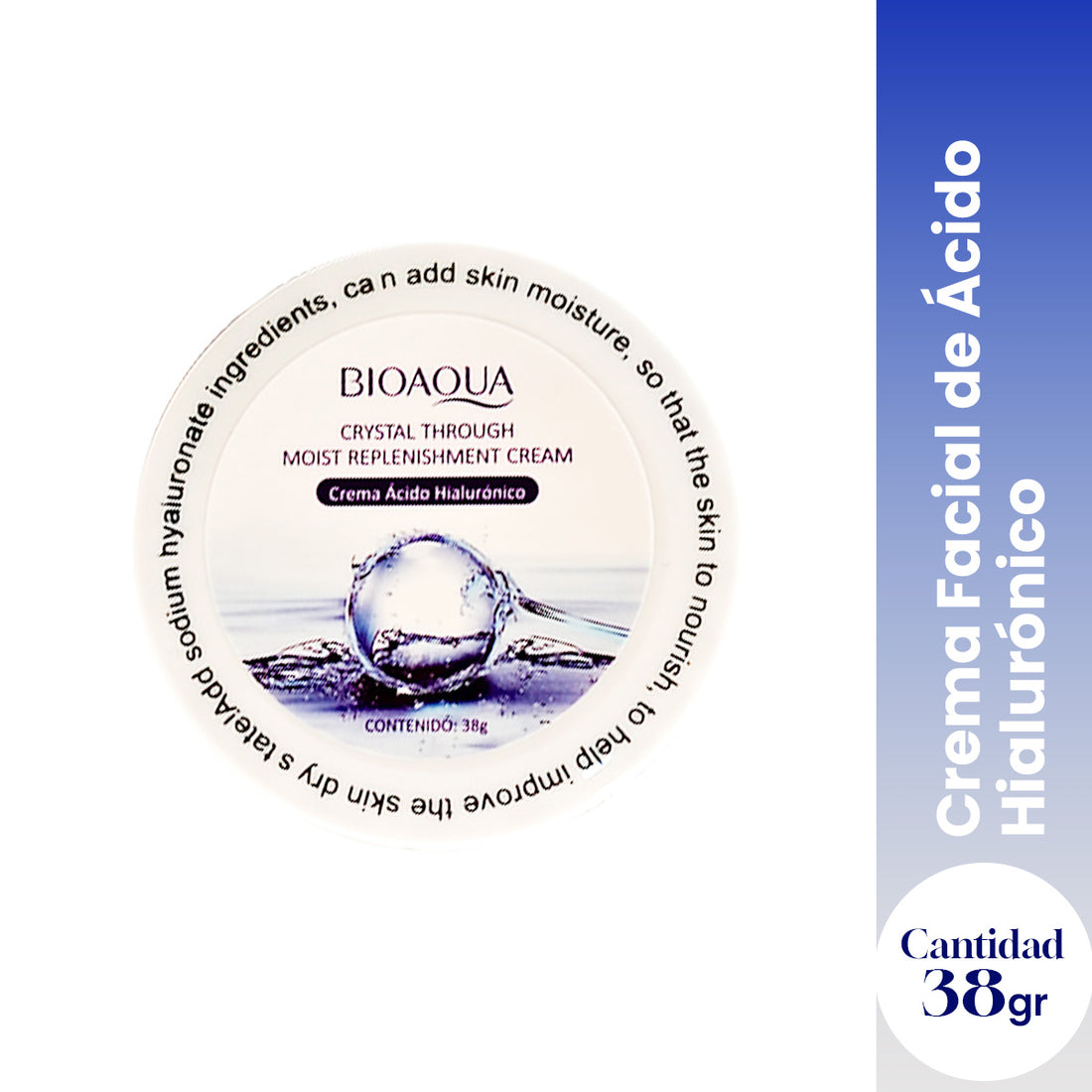 ¡liquidación! BIOAQUA Crema de Ácido Hialurónico Corporal – Hidratante – 38g
