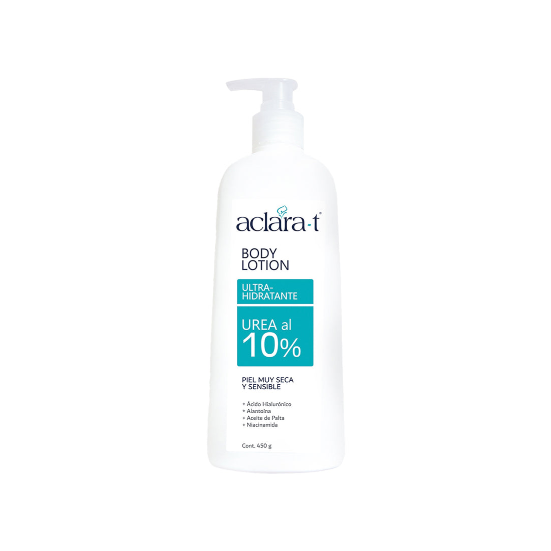Aclara-T Body Lotion Corporal con 10% Urea – para Piel Seca y Sensible – 450g