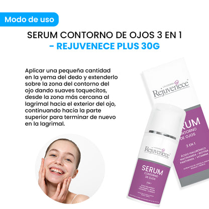 SERUM CONTORNO DE OJOS 3 EN 1 - Rejuvenece plus 30g