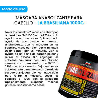 Máscara Anabolizante para cabello - La Brasiliana 1000g