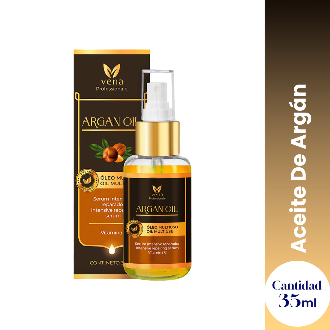 VENA – ACEITE DE ARGÁN – HIDRATACIÓN Y REPARACIÓN CAPILAR – 35ML