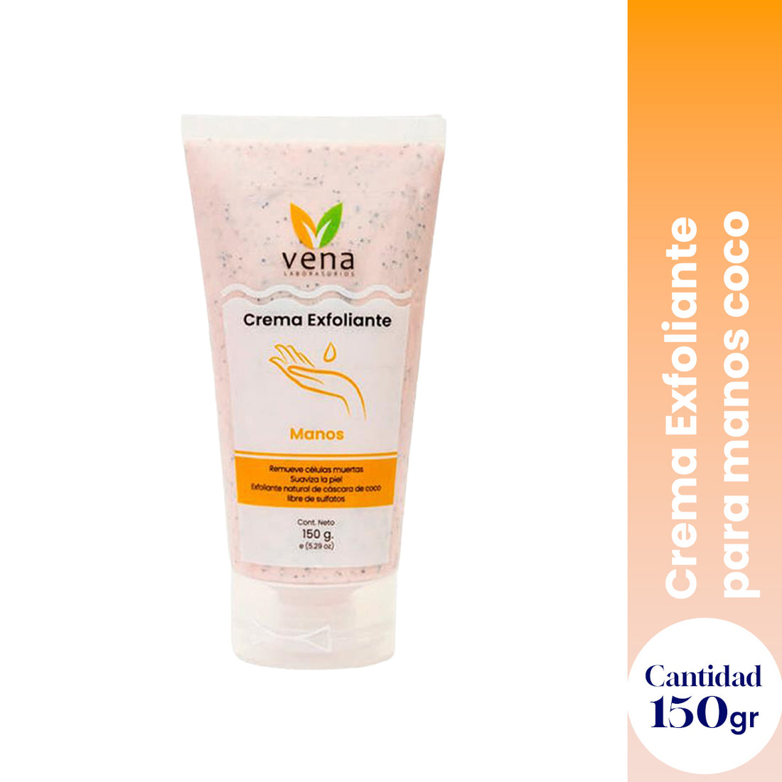 VENA – CREMA EXFOLIANTE PARA MANOS – SUAVIDAD Y RENOVACIÓN NATURAL – 150gr