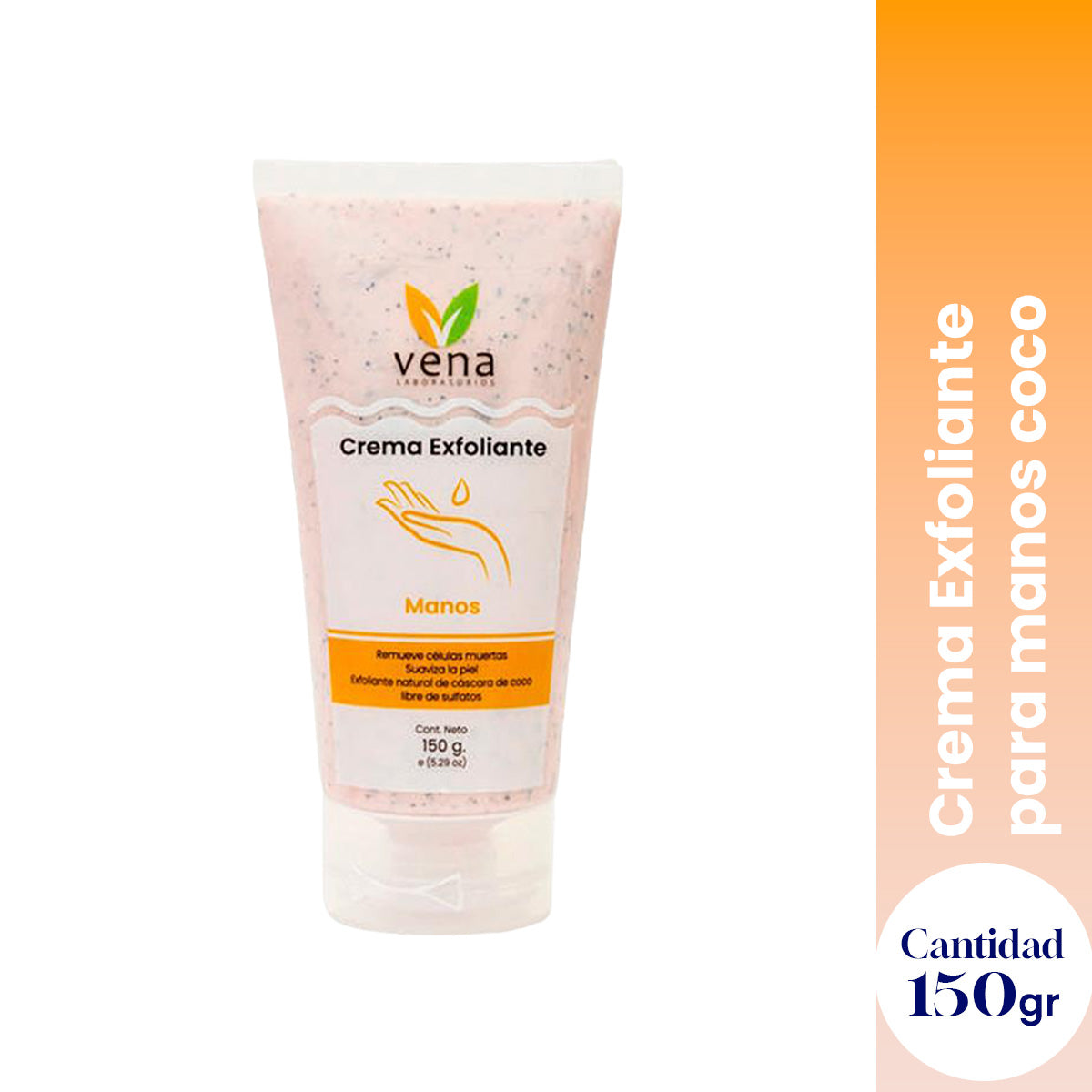VENA – CREMA EXFOLIANTE PARA MANOS – SUAVIDAD Y RENOVACIÓN NATURAL – 150gr
