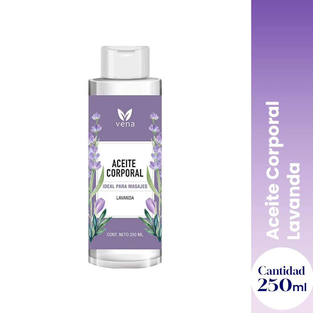 VENA – ACEITE CORPORAL DE LAVANDA – HIDRATACIÓN Y RELAJACIÓN – 250ML