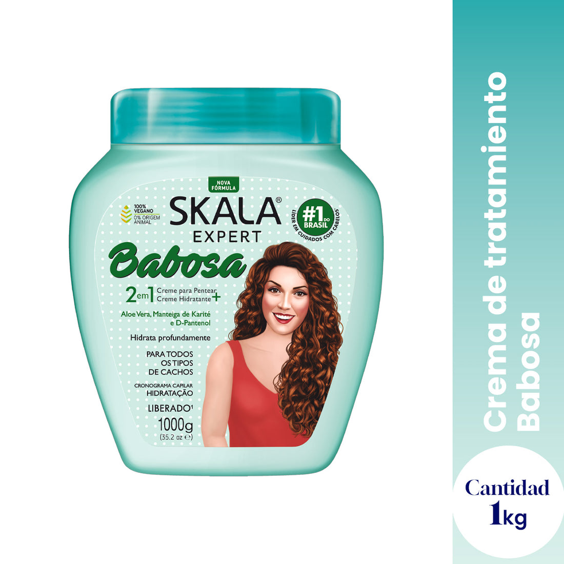 Máscara de Tratamiento 2 en 1 SKALA Expert Babosa Aloe Vera Pote 1000g