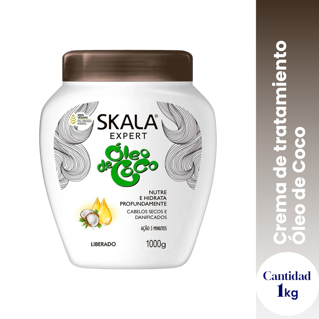 Crema Tratamiento Capilar Óleo de Coco 1000g - Skala Expert