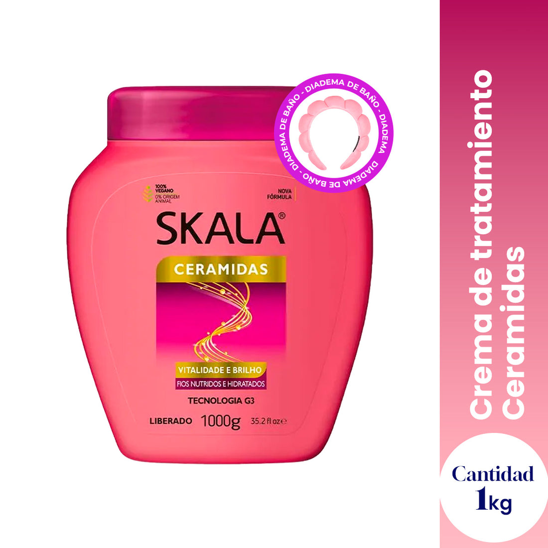 CREMA DE TRATAMIENTO CAPILAR 1KG SKALA + DIADEMA
