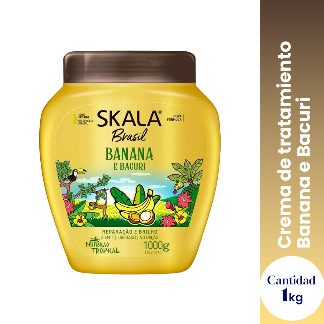 MASCARA TRATAMIENTO 2EN1 BANANA E BACURI 1000G - SKALA