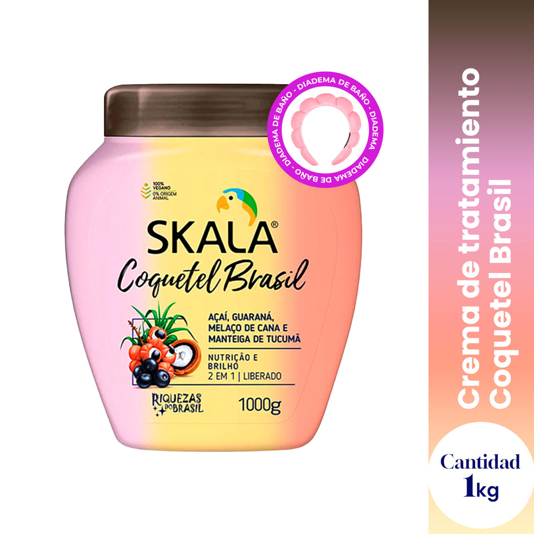 CREMA COQUETEL BRASIL CAPILAR NUTRITIVA SKALA + DIADEMA