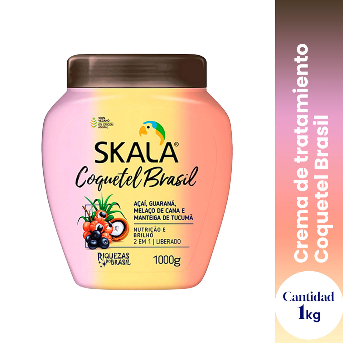 CREMA TRATAMIENTO CAPILAR COQUETEL BRASIL CAPILAR NUTRITIVA 1000G - SKALA