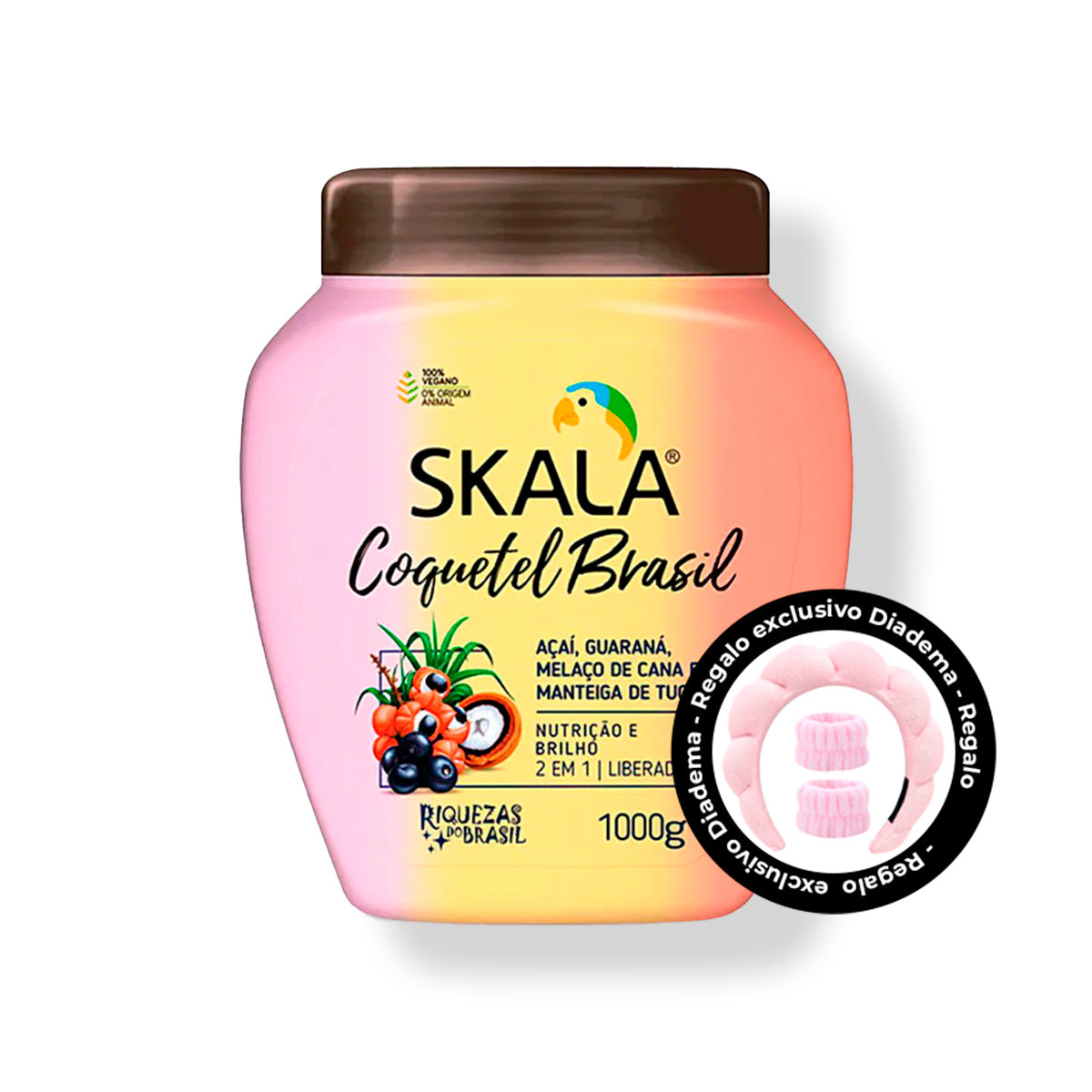 CREMA COQUETEL BRASIL CAPILAR NUTRITIVA SKALA + R. DIADEMA Y MUÑEQUERA