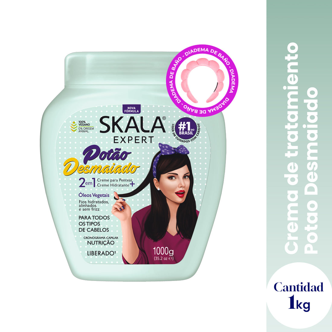 CREMA DE POTAO DESMAIADO 1000G SKALA + DIADEMA