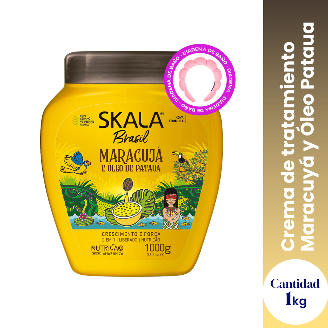 CREMA DE BRASIL MARACUYA 1000G SKALA + DIADEMA