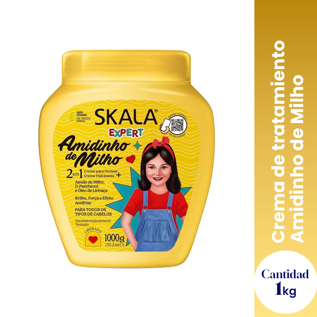 Skala Crema de Tratamiento Capilar Kids – Amidinho de Milho 1000g