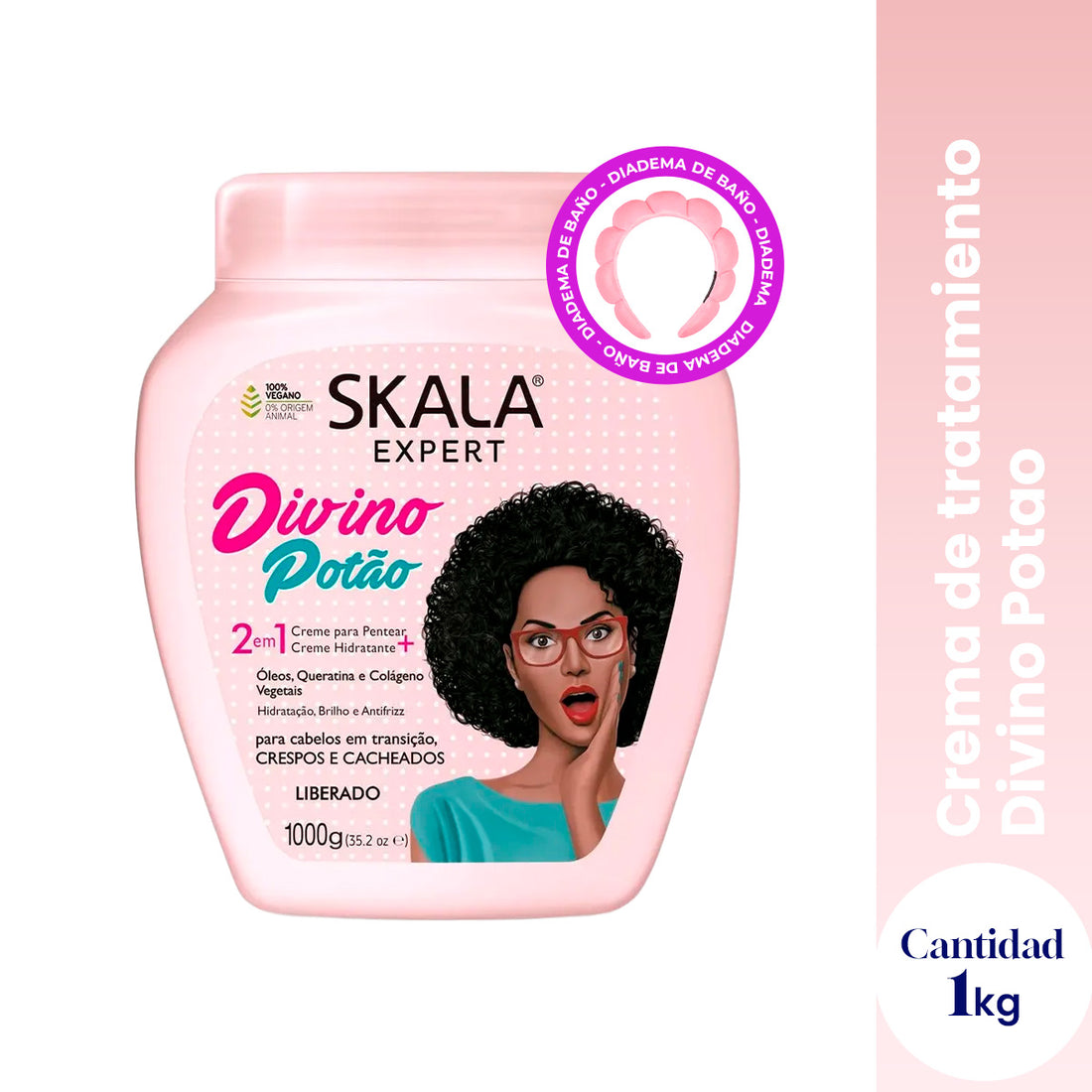 CREMA DE DIVINO POTAO 1000G SKALA + DIADEMA