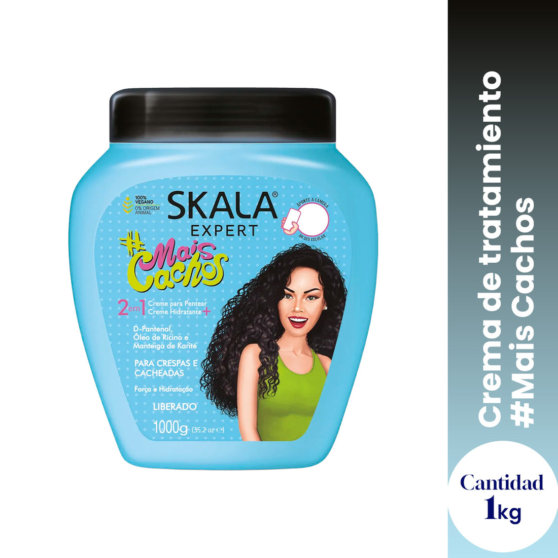 Skala Máscara Hidratación 2 en 1 Mais Cachos - Definición, Suavidad - 1000g