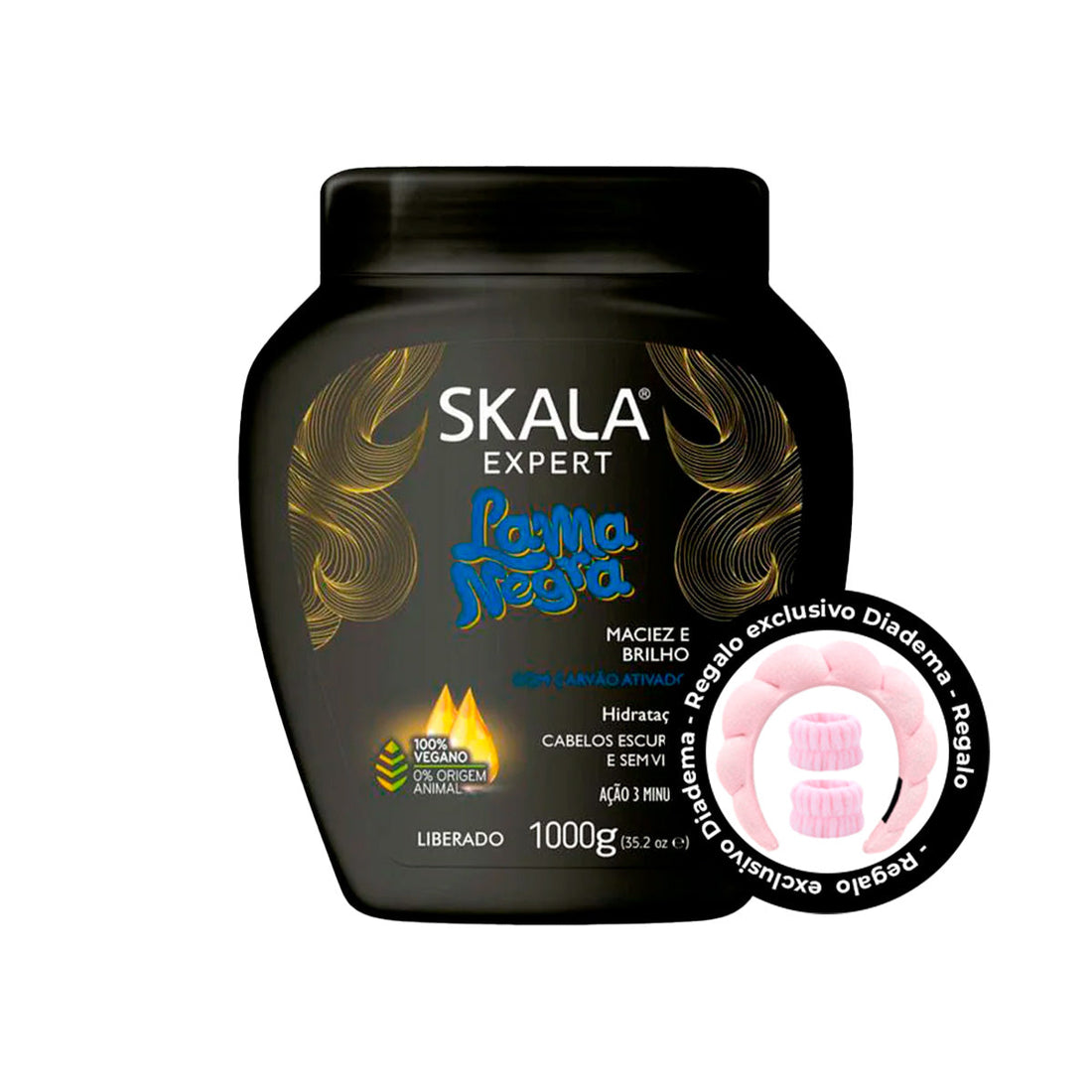 CREMA  LAMA NEGRA 1000G SKALA + REGALO DIADEMA Y MUÑEQUERAS