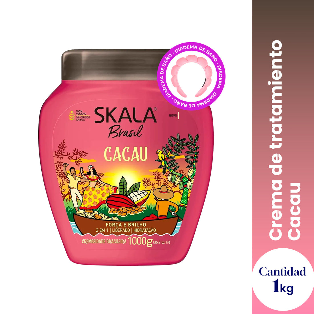 CREMA CAPILAR BRAZIL COCOA 1000G SKALA + DIADEMA