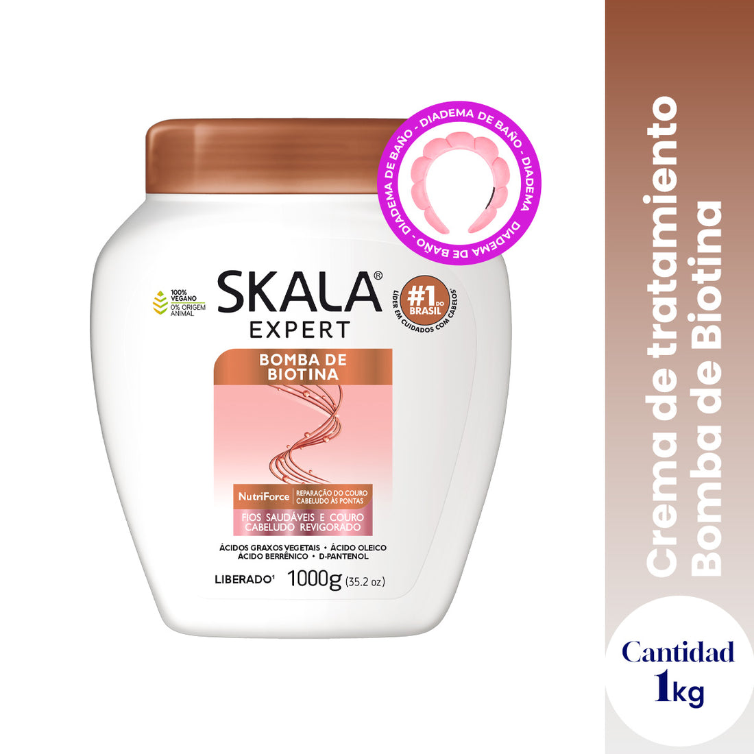 CREMA CAPILAR BOMBA BIOTINA SKALA + DIADEMA